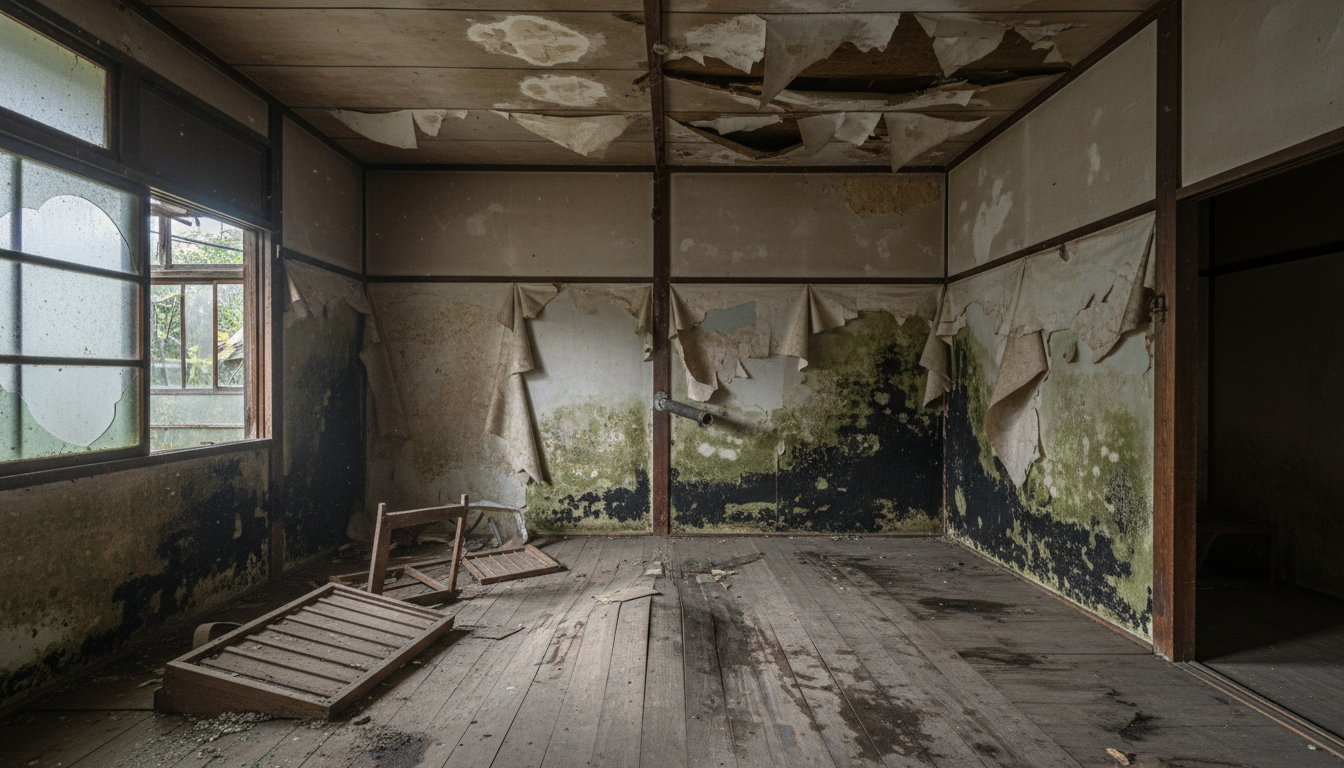 空き家 水道管破裂 - 2