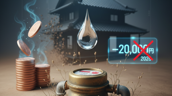 空き家水道の解約は損！2万円節約で失う資産価値【2026年】