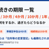 相続手続きの期限一覧｜3か月・4か月・10か月・3年【2026年最新】