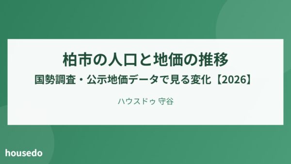 柏市（千葉）の人口・地価推移データ【2026】
