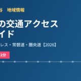 守谷市の交通アクセス徹底ガイド｜TX・常磐道【2026】