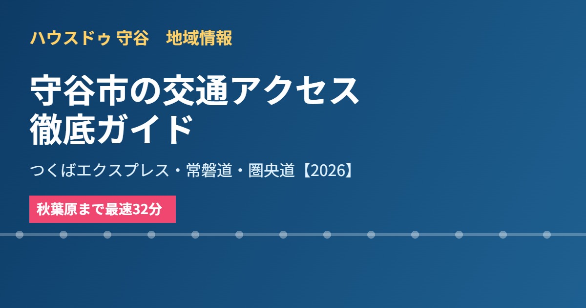 守谷市 交通アクセス moriya-housedo.com