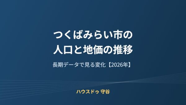 つくばみらい市の人口と地価の推移【2026】